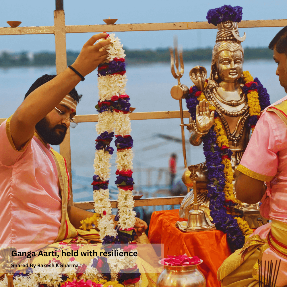 Ganga Aarti, held with resilience